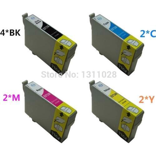 INK WAY Value Pack,2 extra BK plus 2 Sets Compatible ink cartridge for 73N T0731N BK T0732N C T0733N M T0734N Y