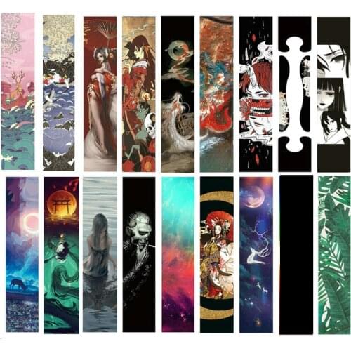 122cm long board skateboard sandpaper dance board hollow DIY double rocker wear resistant waterproof air hole sticker