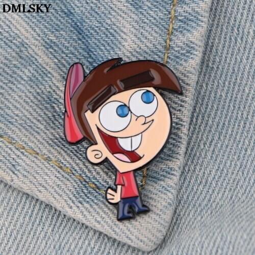 DMLSKY Cartoon Boy Enamel Pins and Brooches Lapel Pin Backpack Bags Badge Clothing Decoration Gifts M4370