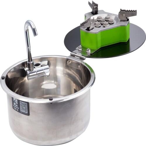 Boat RV LPG Gas Burner Stove Hob Sink Combo with Tempered Glass 340*150mm GR-531F