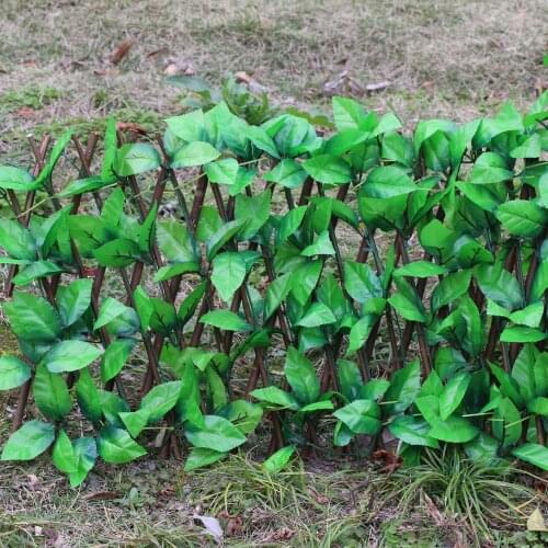 Green Leaves Artificial Hedge Panels Telescopic Privacy Screening Trellis Garden Fence Decoration Outdoor