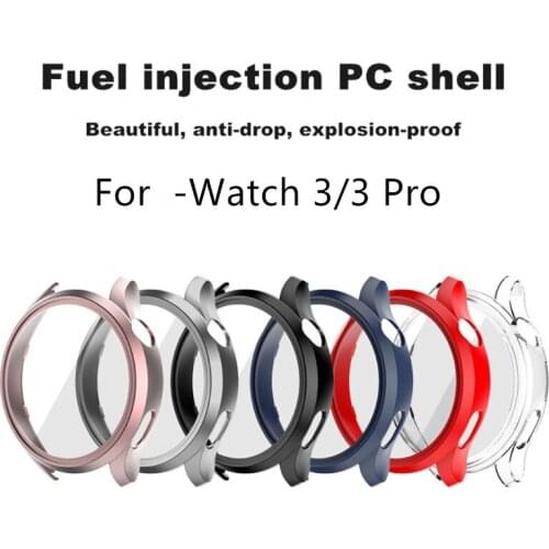 PC Shell Full Glass Screen Protector Case Frame For Hua-wei Watch 3/3 Pro 48/46mm Smartwatch 3pro Protective Cover