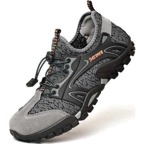 Mens Hiking Shoes Summer Mesh Breathable Sneakers Non-slip Wear-resistant Casual Shoes Men Big Size 48 49 50 Tenis Masculino