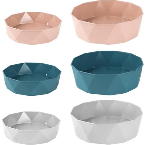 Kitchen Multifunction Turntable Storage Rack Cosmetics Spice Jar Rotating Tray Holder Fruit Basket Container Non-Skid Plastic Or