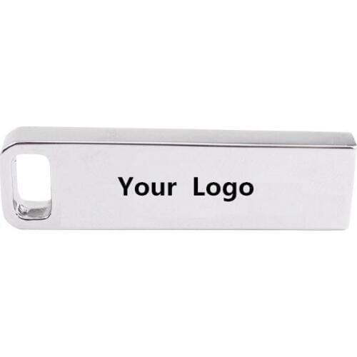 50pcs/Lot usb flash drive metal usb flash drive pen drive 4GB 8GB 16GB 32GB pendrive memory stick With Free Custom Logo