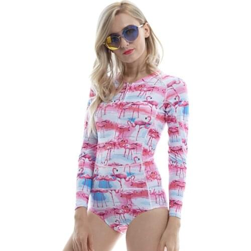 New 2021 ladies one-piece swimsuit beach quick-drying breathable fashion printing surf sunscreen swimsuit snorkeling suit