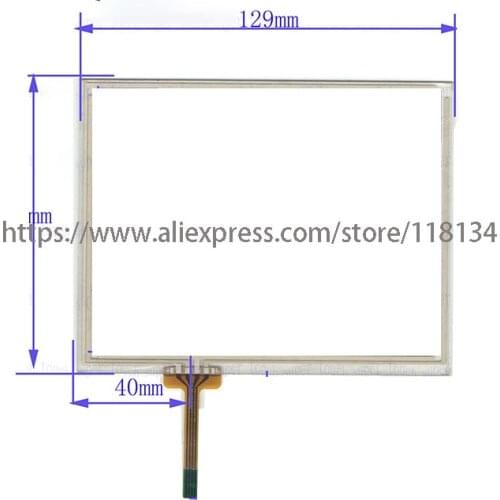 New 5.7 inch 4 wire Resistive Touch Screen Digitizer for GPS glass panel screen 129mm*101mm