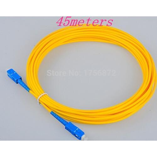Fiber Optic Cable SC Patch Cord SM SX 3mm 45m 9/125um Fiber Optic Jumper Cable SC/UPC-SC/UPC