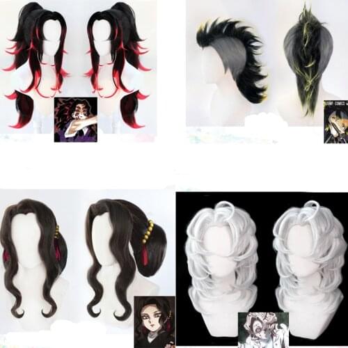 Anime Demon Slayer: Kimetsu no Yaiba Sabito Rengoku Kyoujurou Enmu Kokushibou Douma Agatsuma Zenitsu hair cosplay wigs