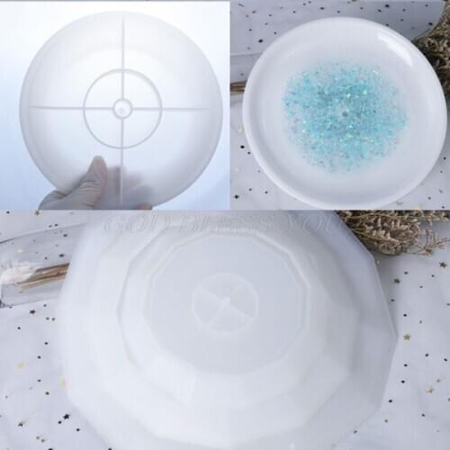 1 Set Crystal Epoxy Resin Mold Three-layer Round 3D Fruit Tray Casting Silicone Mould DIY Crafts Ornaments Making Tools