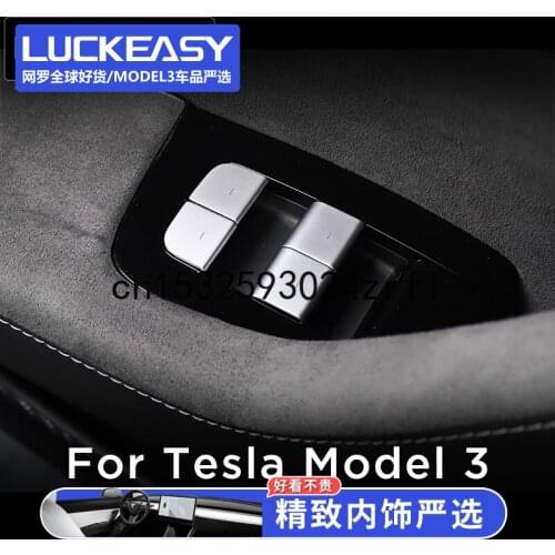 For Tesla Model 3 Full Door Window Up Key Patch Protection Cover Interior Modification Accessories