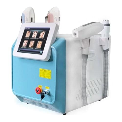 Portable 4 In 1 IPL SHR / OPT / IPL Fast Hair Removal + RF Face Lifting + Laser Tattoo Removal Multifunctional Beauty Machine