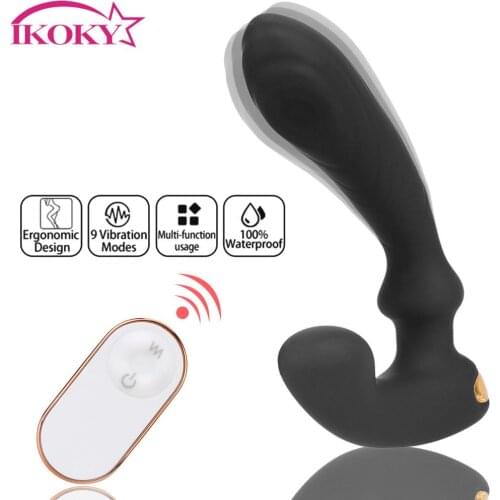 Remote Control Anal Vibrator Erotic Toys Prostate Massager Butt Plug Anus Vibrating 9 Modes Sex Toy For Men Woman