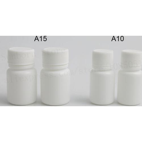 30pcs10ML 15ML White High Density Polyethylene Empty Pill Tablet Container Holder Medicine Bottles