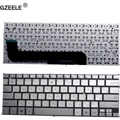 GZEELE New russian Keyboard RU for ASUS UX21E laptop Silver Keyboards replace notebook Without Frame