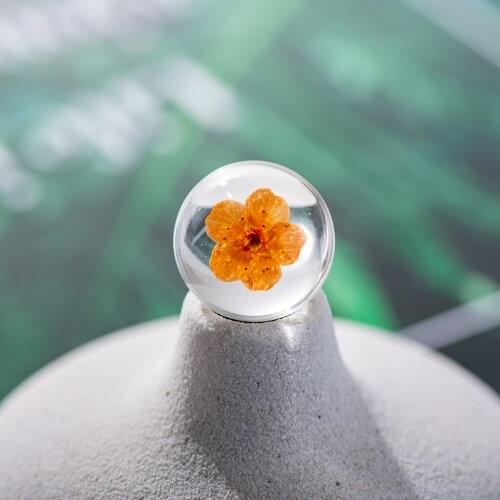 20# No-hook Solid Real Dried Flower Spherical glass Ball Without Hook Glass beads #GY417