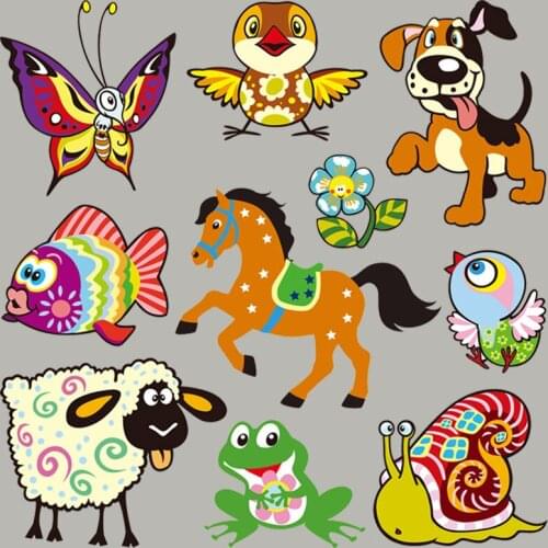 Animal Patches Iron On Patches Baby T-Shirt Printing Iron-On Transfers Heat Transfer New Washable Garment Accessory Diy