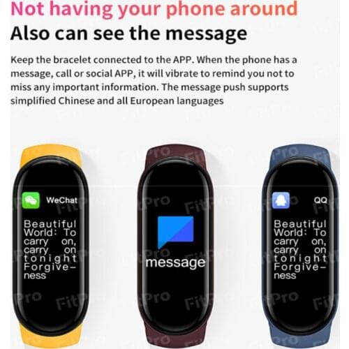 M6 2021 Smart Digital Watch Full Touch Screen Health Waterproof Sport Fitness Tracker HeartRate BP Monitor For IOS Android