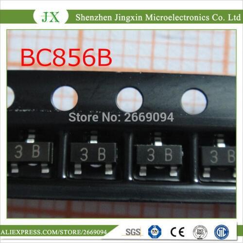 100pcs BC856B BC856 0.1A 65V SOT-23 PNP transistor