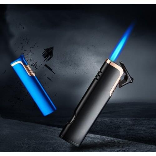 Turbo Metal Gas Lighters Smoking Accessories Windproof Visible Gas Cigar Lighters BBQ kitchen Cooking Mens gifts Gadgets For Me