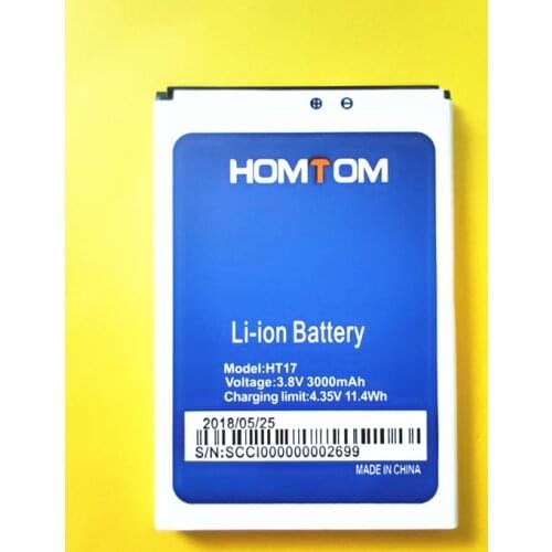 High quality New Batt​ery for HOMTOM HT17 HT 17 Pro Battery Mobile Cell Phone Battery 3.8V 3000mAh