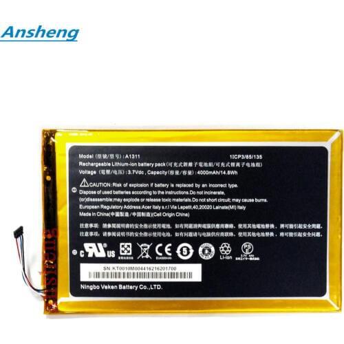Ansheng High Quality 4000mAh A1311 battery for Acer Iconia Tab A1-830 A1311 A1 830 Tablets PC Battery