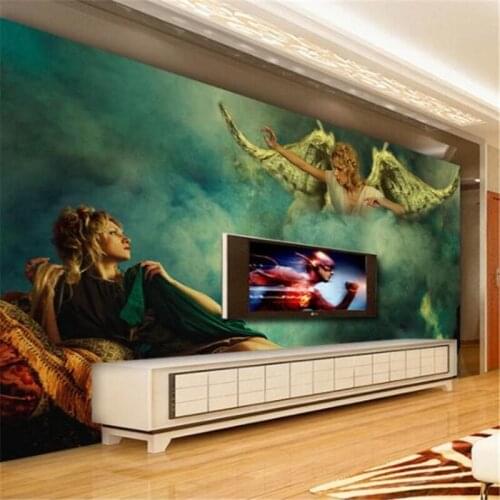 Wellyu Custom wallpaper murals fashion home decoration dreamy European characters angel dream decorative painting wall