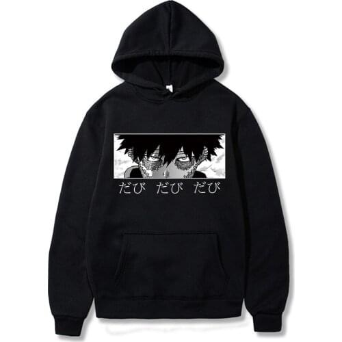 Japan Anime My Hero Academia Dabi Eyes Printing Hoodies Women Cartoon Graphic Streetwear Oversized Winter Hoodie Sweatshirt Male
