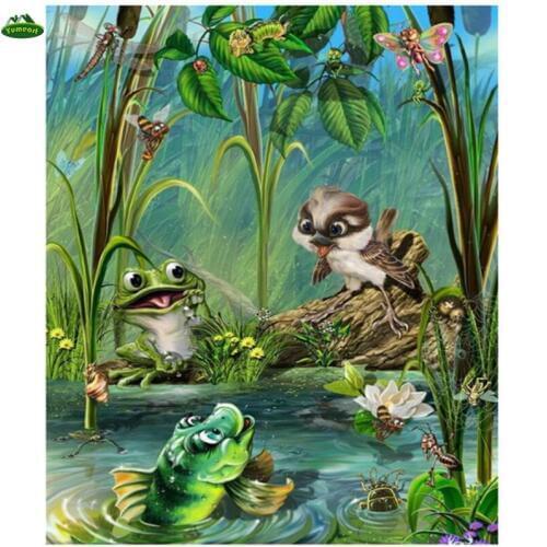 YUMEART Diamond Mosaic Painting Plastic Frog Bird Fish Crafts DIY Diamond Embroidery ZKll Art Quadros Pictures