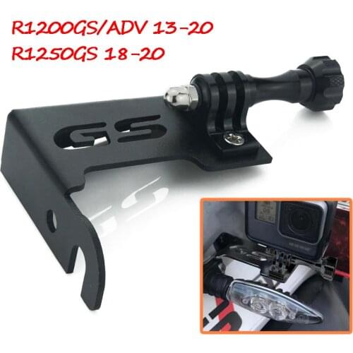 Motorcycle Parts Left Front Stand Camera Bracket Go Pro Camera Mount Bracket For BMW R1200GS LC ADV 2013-2020 R1250GS 2018-2020