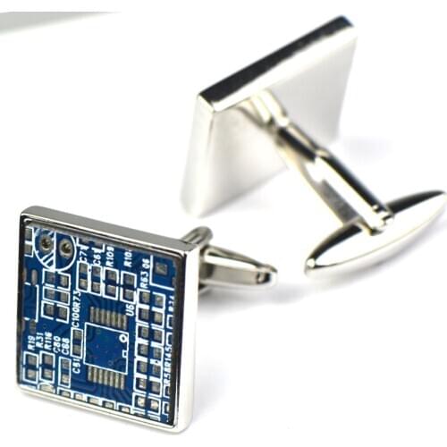 Metal Circuit Board Cufflinks Copper Mens Daily Accessories Gifts Novelty Personality Pattern High-quality French Cuff Links
