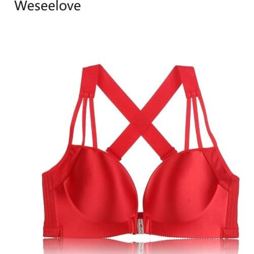 Weseelove Womens Underwear Sexy Push Up Bralette Lingerie Bra Plus Size Beauty Back Adjusted Bra Wire Free Bra Underwear X38-3