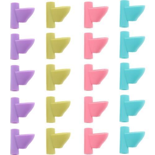 5pcs 4 Colors Two-fingers Silicone Correction Pencil Grip Posture Writing Claw Tool For Students Writing Correction Tool