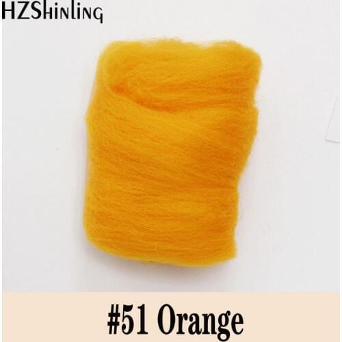 5 g Super Fast soft felting Short Fiber Wool Perfect in Needle Felt and Wet Felt Orange Wool material DIY handcarf