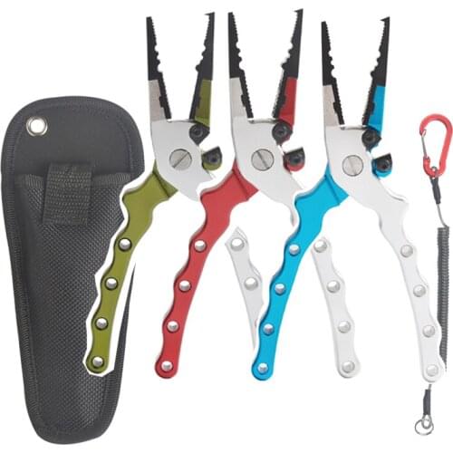 Aluminum Fishing Pliers Grip Hook Remover Braid Line Cutting and Split Ring Fish weight Fishing Hook Remover Fishing Gear