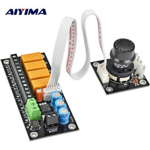 AIYIMA Audio Stereo Two Channel Relay 4 Way Sound Source Selection Audio Switch Input Selection Board