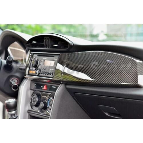 Car Accessories Dry Carbon Fiber LHD Dashboard&Radio Panel Cover Fit For GT86 FT86 ZN6 FR-S BRZ Interior Trim Car-styling