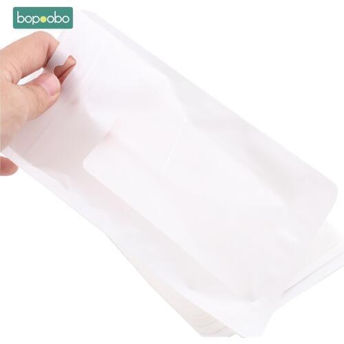 Bopoobo 20pc Plastic White Bags 11.5x19.5cm Display Bags Nursing Accessories Safe and Natural Jewelry Pendant Bags Binding Bag