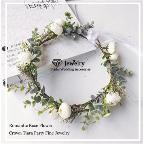 CC Flower Hairband Hair Jewelry Headbands Wedding Accessories for Women Bride Engagement Bridesmaids Hairwear Crowns DIY 4001