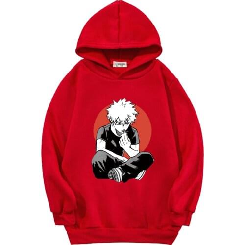 My Hero Academia Childrens Popular Hoodie Fall Winter Mens and Womens Clothing Pure Cotton Sweater Sports Casual Wear