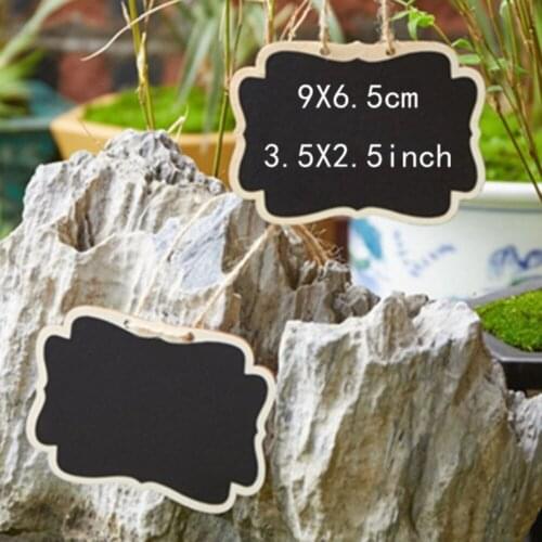 12 Pcs Wood Small Chalkboard Double Sided Blackboard With Rope For Message Board Signs Food Labels Party Decorations Practical