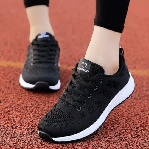 Breathable Running Mesh Lace-up Casual Mesh Sneakers Womens Shoes Spring/Summer 2021 New