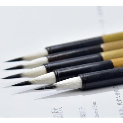 Chinese Calligraphy Brushes Pen for Purple Rabbit Hair Writing Brush Small Regular Script Supply Landscape Painting Calligraphie