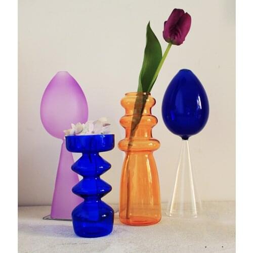 Vases Centerpieces Flower Vase Weddings Glass Nordic Tabletops Dried Artificial Flower Vase Flower Bottle Restaurant Decoration