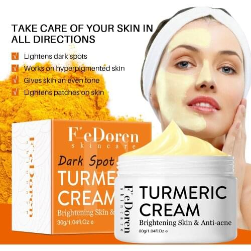 Herb Turmeric Face Cream Repair Acnes scar Dark spot Treatment Moisturizer Whitening Lightening Against Acne skin care 30ml