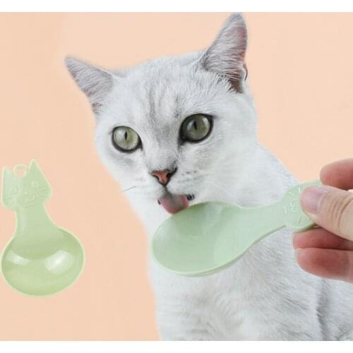 Pet Accessories Cat Food Shovel Dog Food Spoon Plastic Shovel Tableware One Spoon Multi-Purpose Interactive Feeding