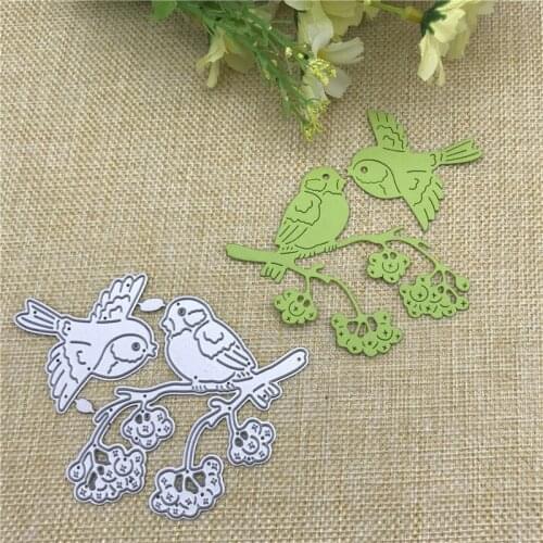 Birds on the tree Metal Cutting die keychain shaker Heart Paper Key Chain Scrapbook Paper Craft Card Punch Art Knife Cutter