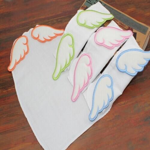Baby Sweat Towel Infant Soft Back Dry Wipe Cloth Angel Wings Baby Back Gauze Absorb Towel 100% Cotton 4 Layers Hand Towel Mini