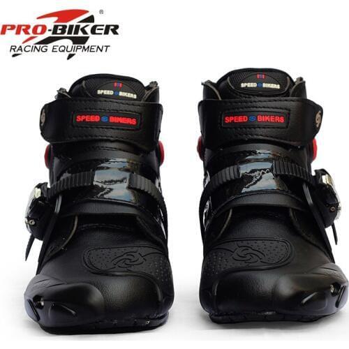 Mens Profession Motorcycle boots ankle motocross racing boots Microfiber leather off road Motorboats Motorcycle shoes