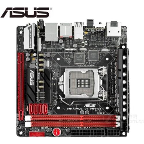 Asus Maximus VI Impact Desktop Motherboard Socket LGA 1150 i7 i5 i3 DDR3 SATA3 USB3.0 USED mainboard